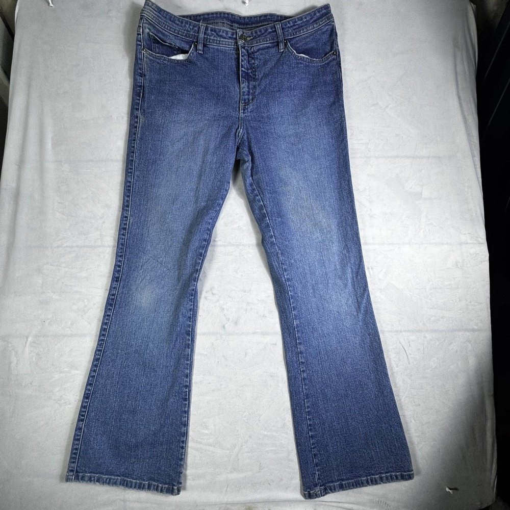 Lee Bootcut Jeans Womens Blue Denim Slim Fit Five Pocket Comfort Western 16M